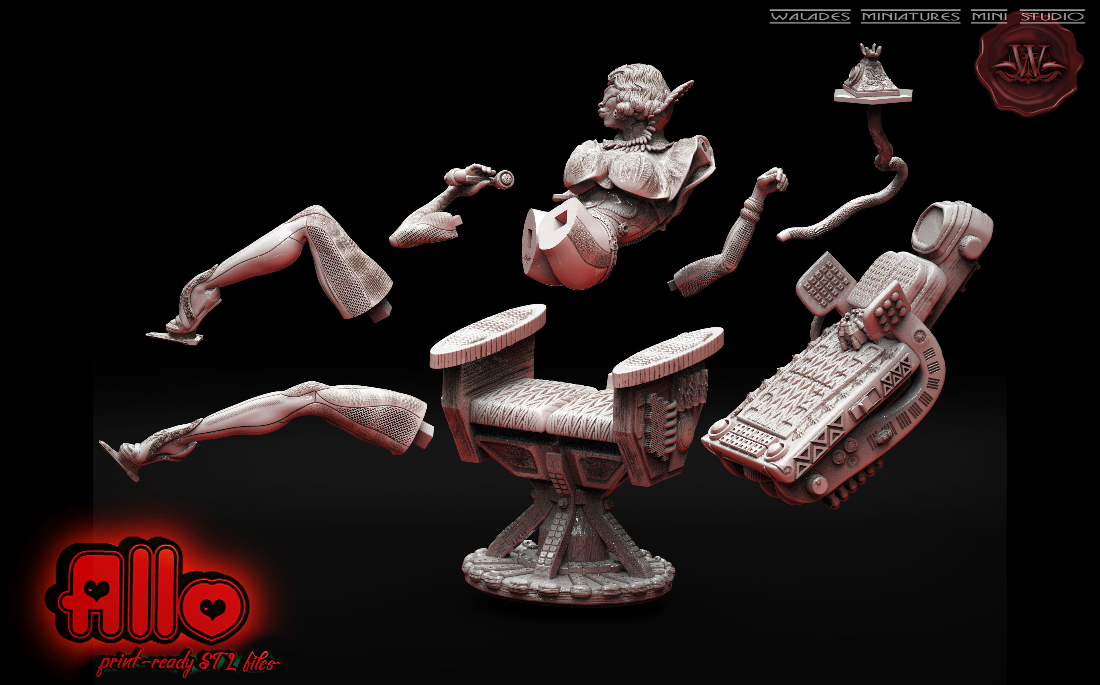 ALLO cyberwoman 3D print model_6