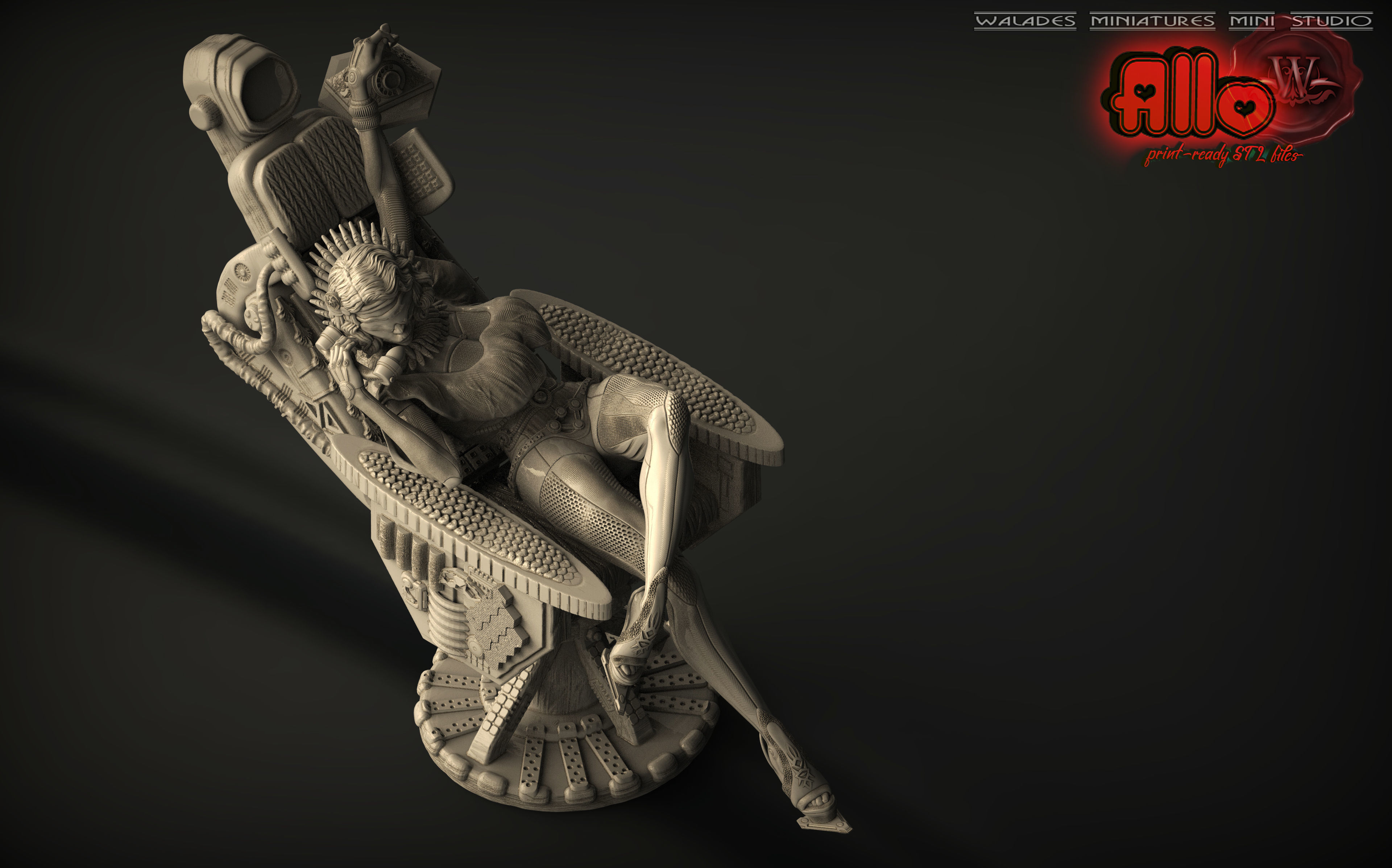 ALLO cyberwoman 3D print model_4