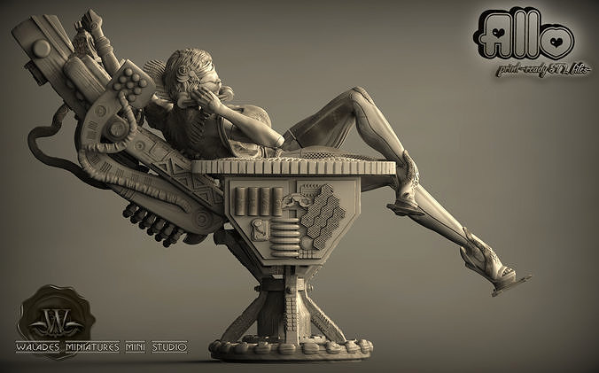 ALLO cyberwoman 3D print model