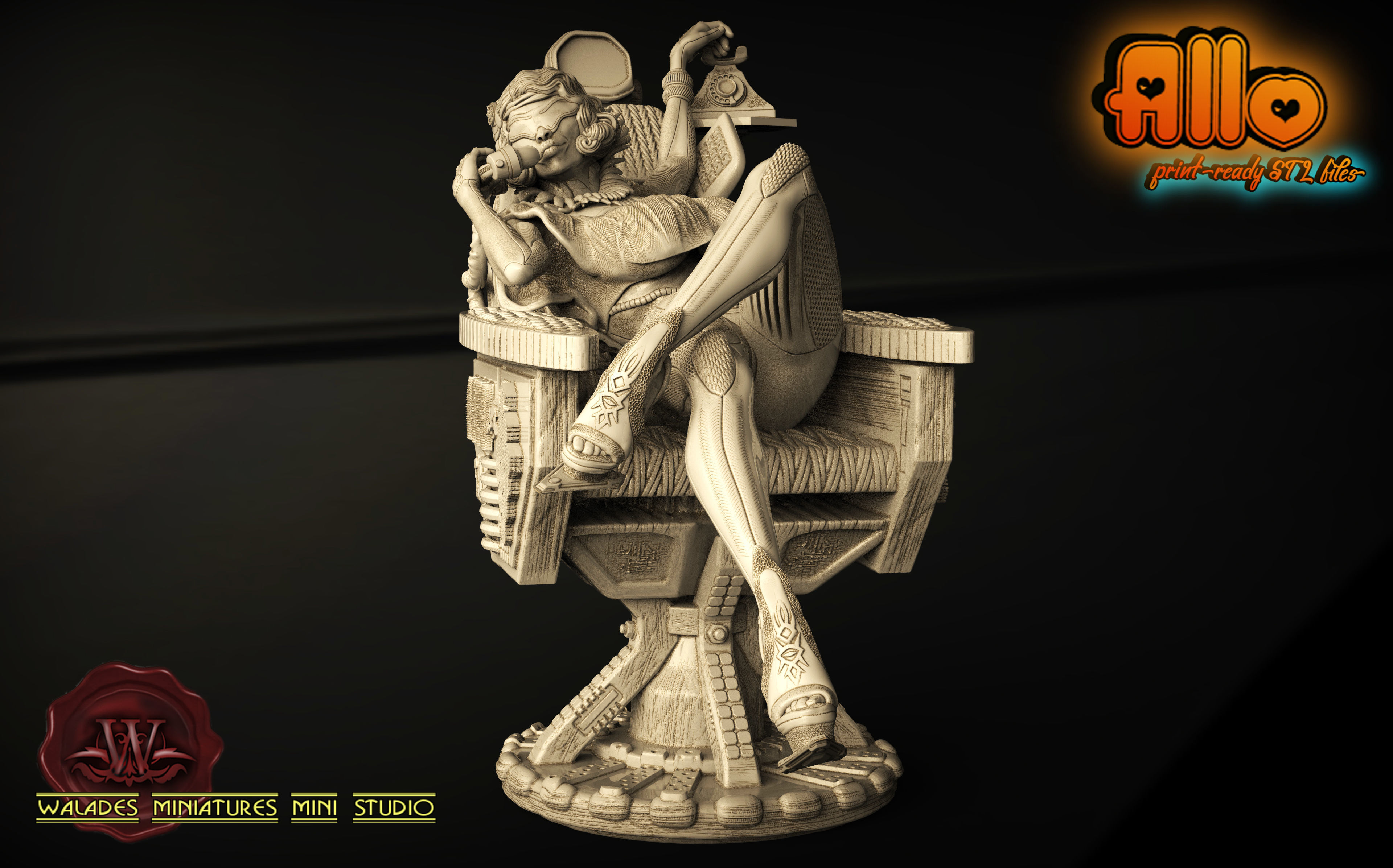 ALLO cyberwoman 3D print model_1