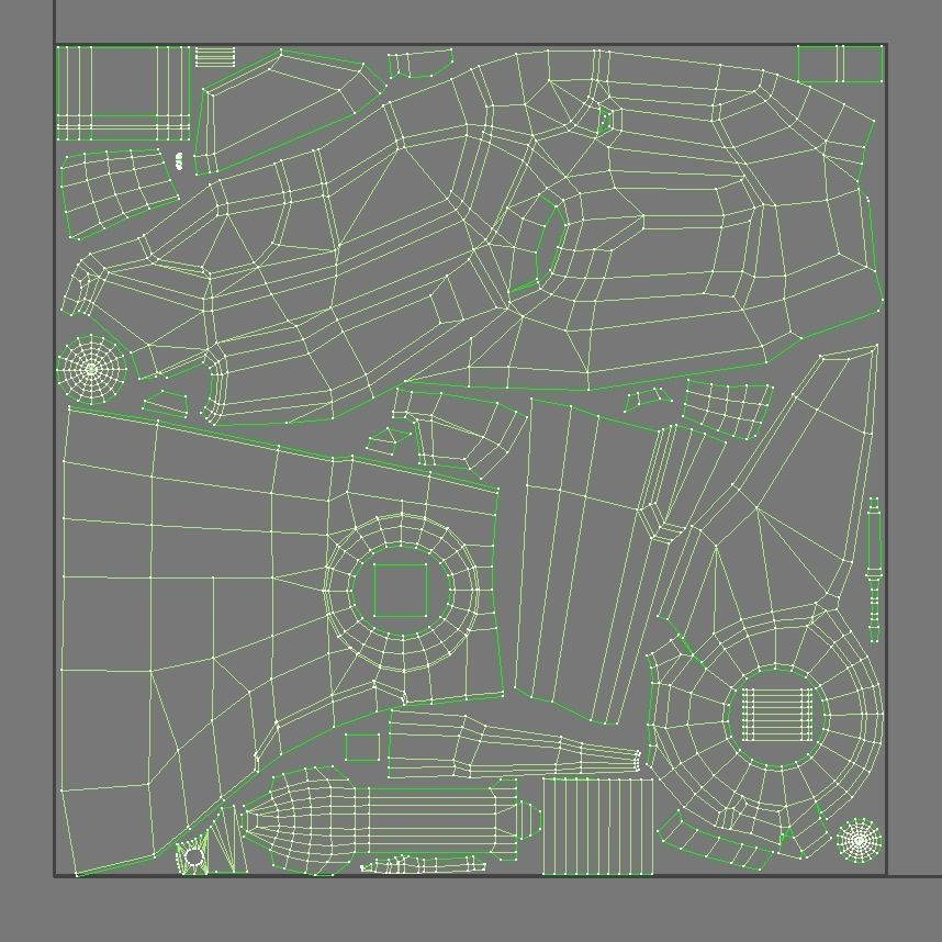 Sci-fi Spaceship - low poly Low-poly 3D model_9