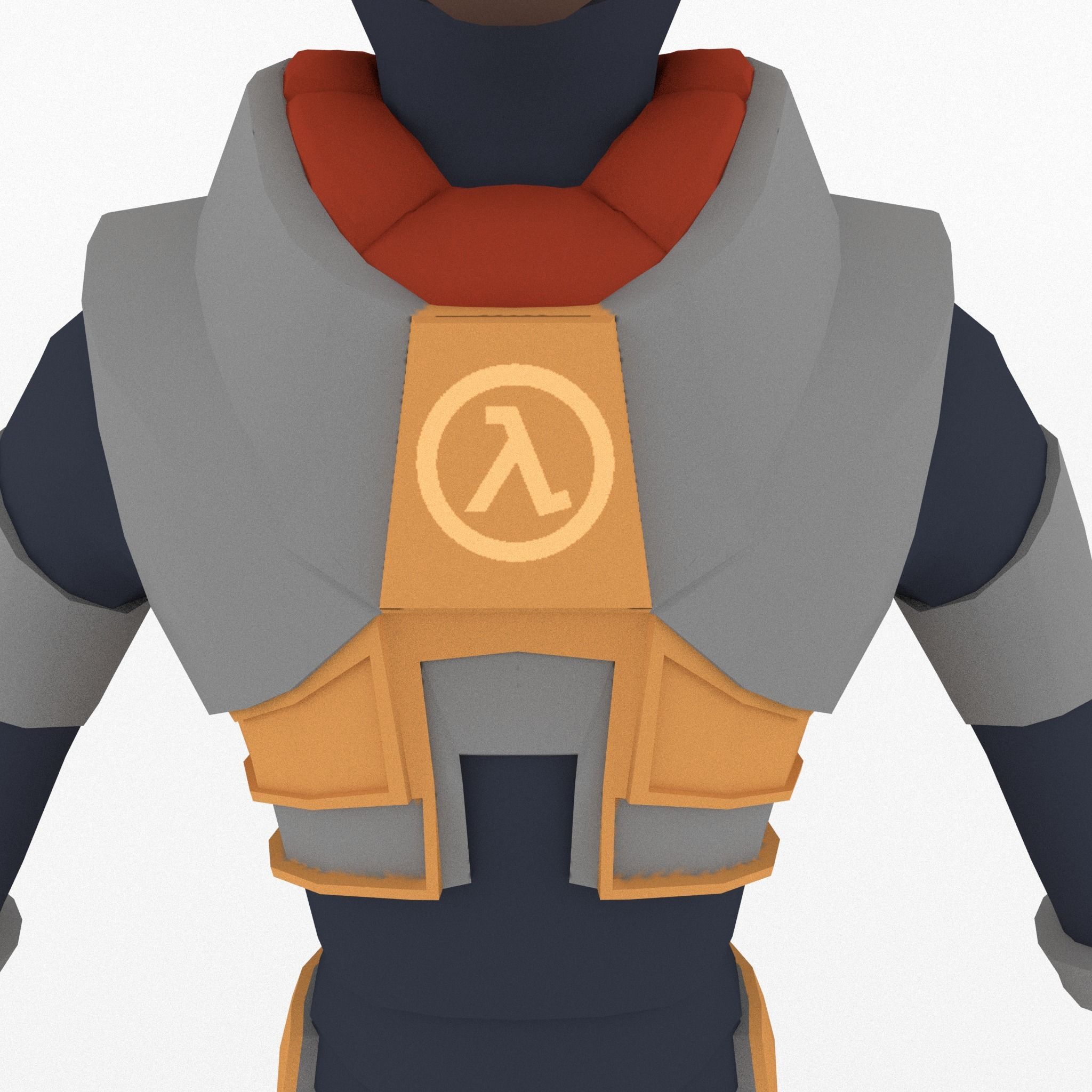 Gordon Freeman Free low-poly 3D model_7