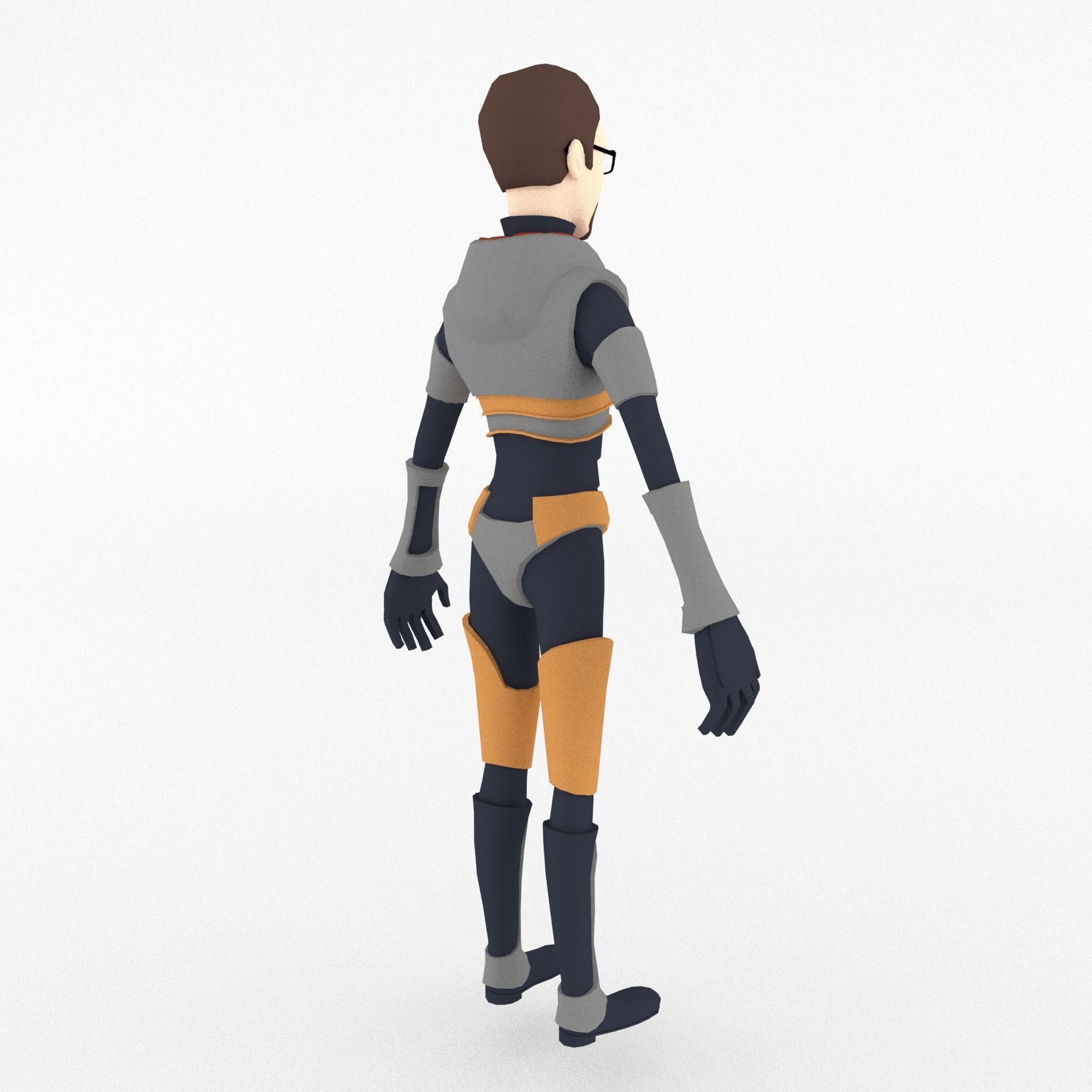 Gordon Freeman Free low-poly 3D model_2