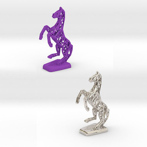 Horse golden 3D print model