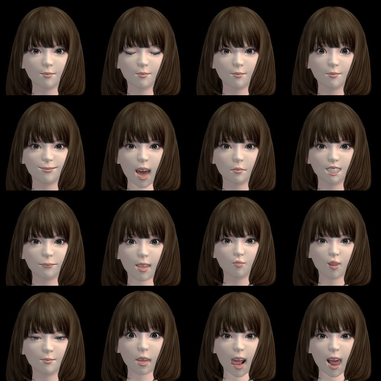 T pose rigged model of Mariko in Christmas costume V02 3D model_3