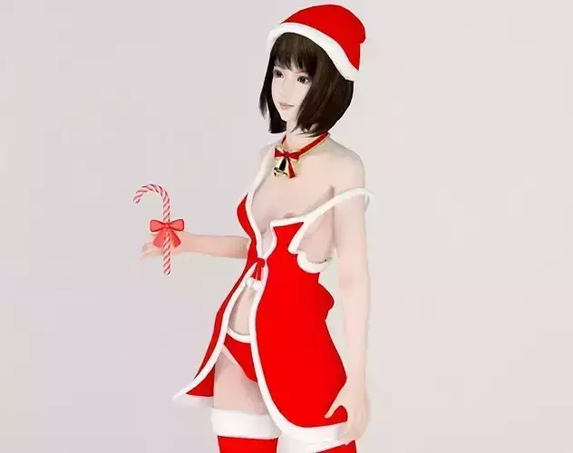 Mariko Christmas pose 02