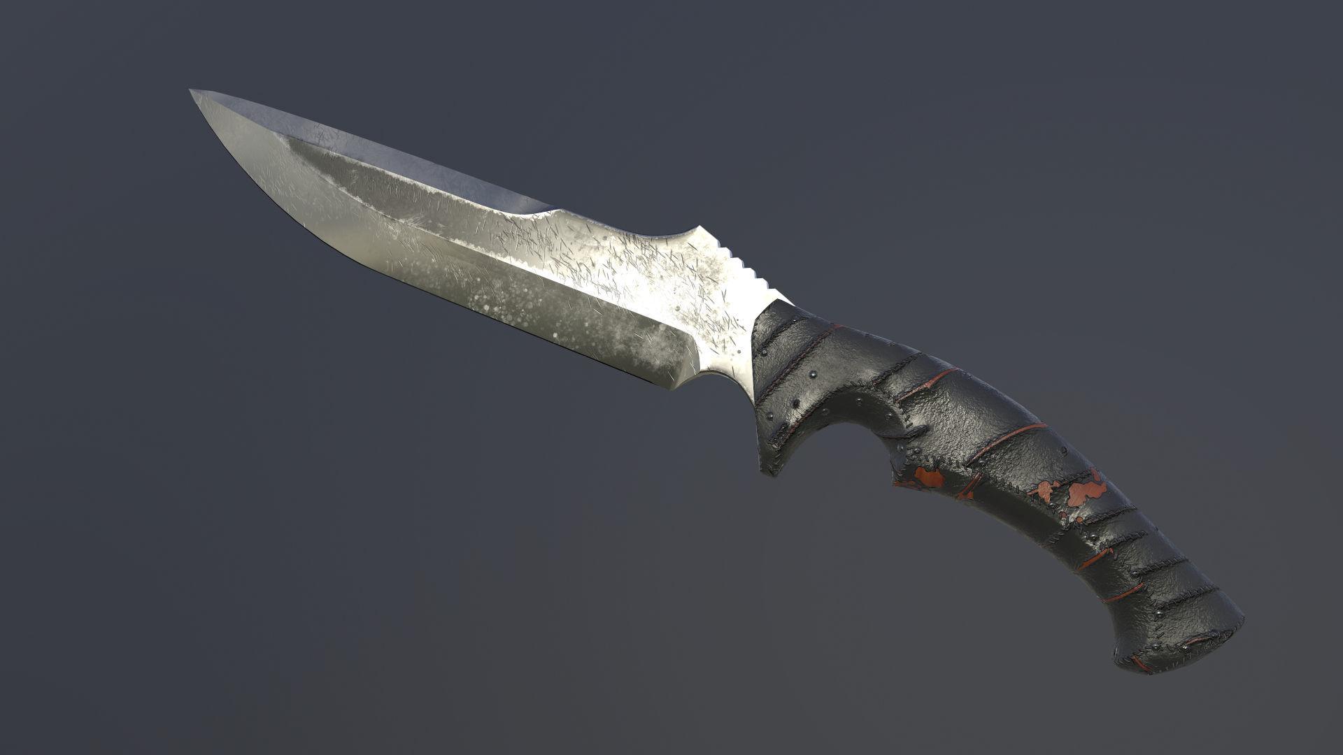Realistic Military Knife 01 Low-poly 3D model_22