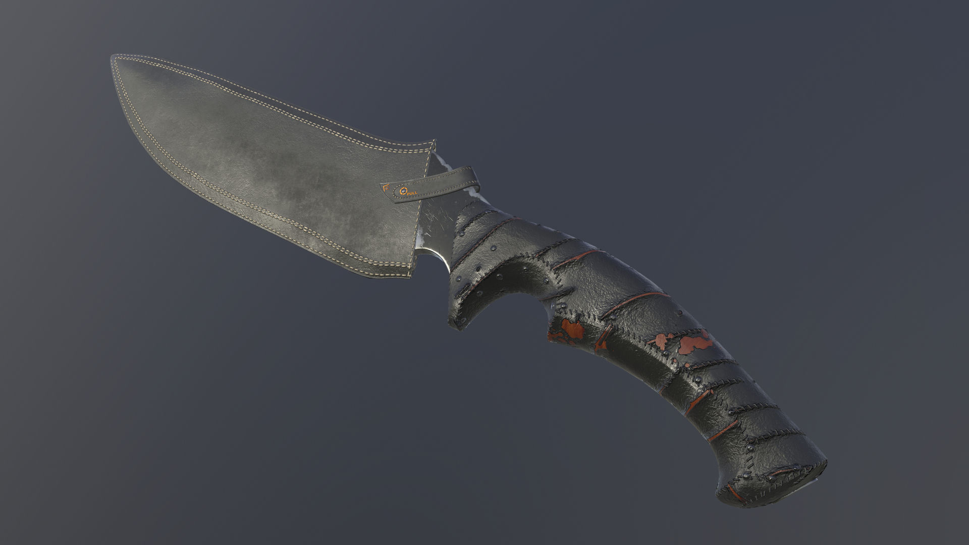 Realistic Military Knife 01 Low-poly 3D model_10