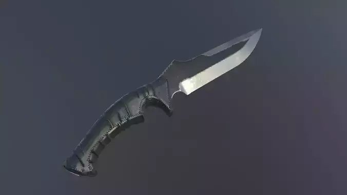 Realistic Military Knife 01 Low-poly 3D model