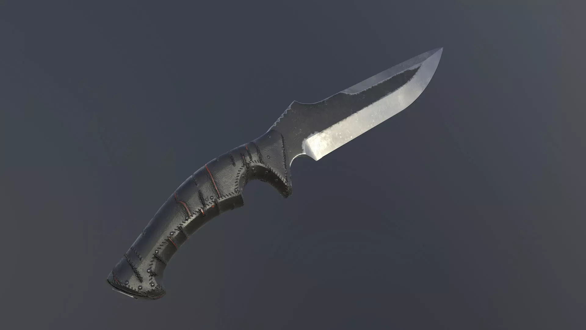 Realistic Military Knife 01 Low-poly 3D model_0