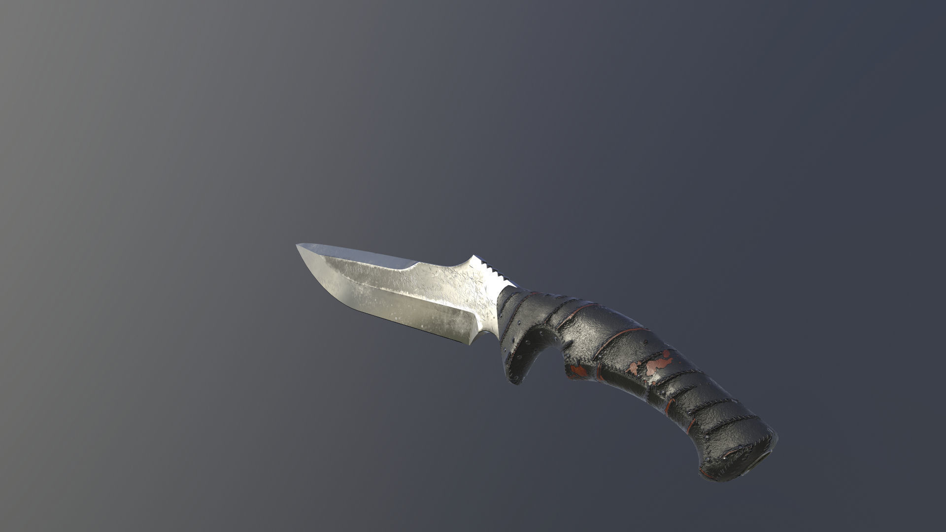 Realistic Military Knife 01 Low-poly 3D model_4