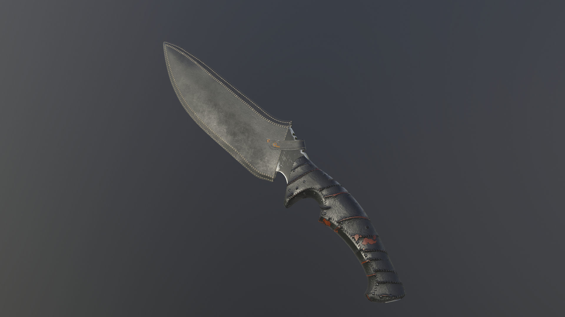 Realistic Military Knife 01 Low-poly 3D model_19