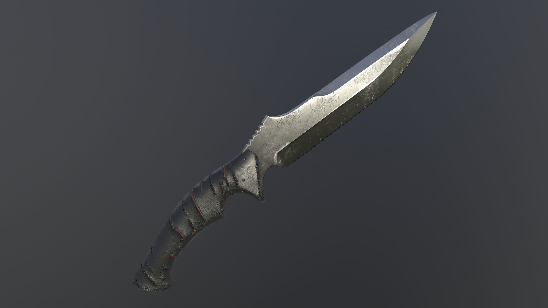 Realistic Military Knife 01 Low-poly 3D model_3