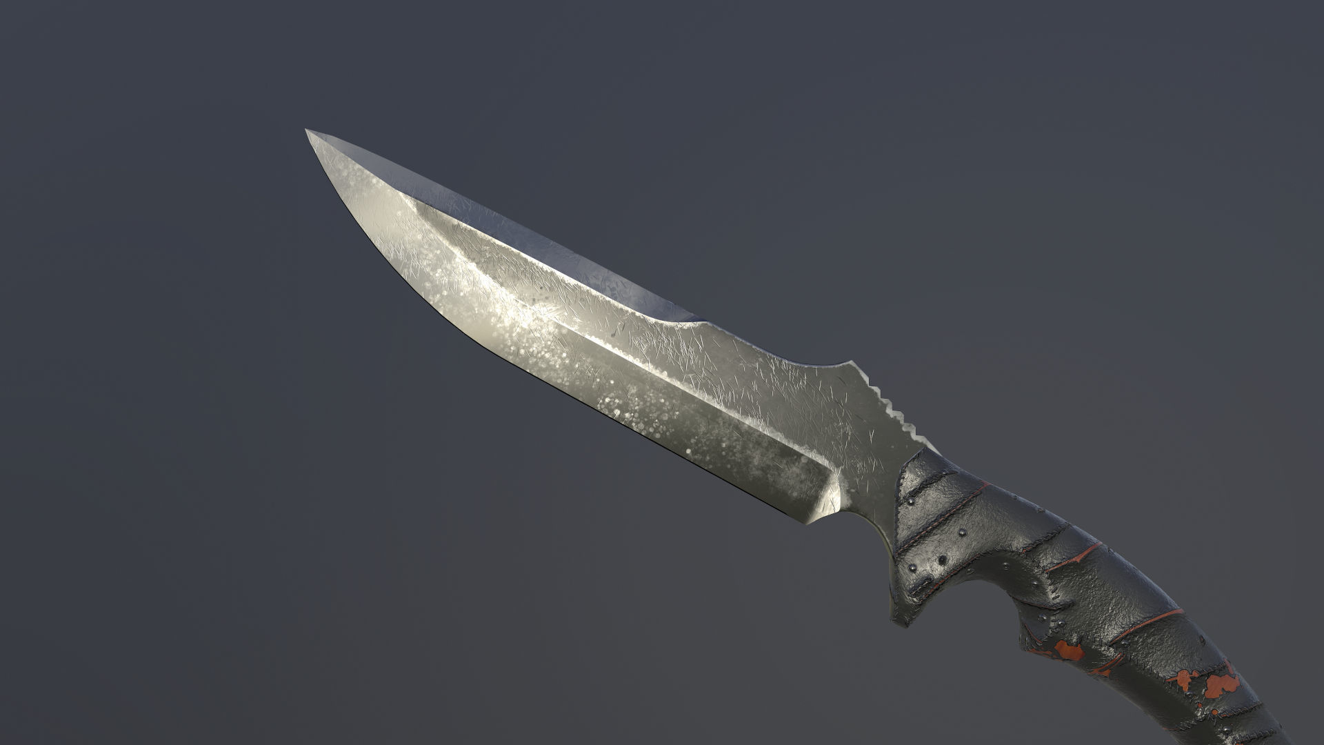 Realistic Military Knife 01 Low-poly 3D model_21