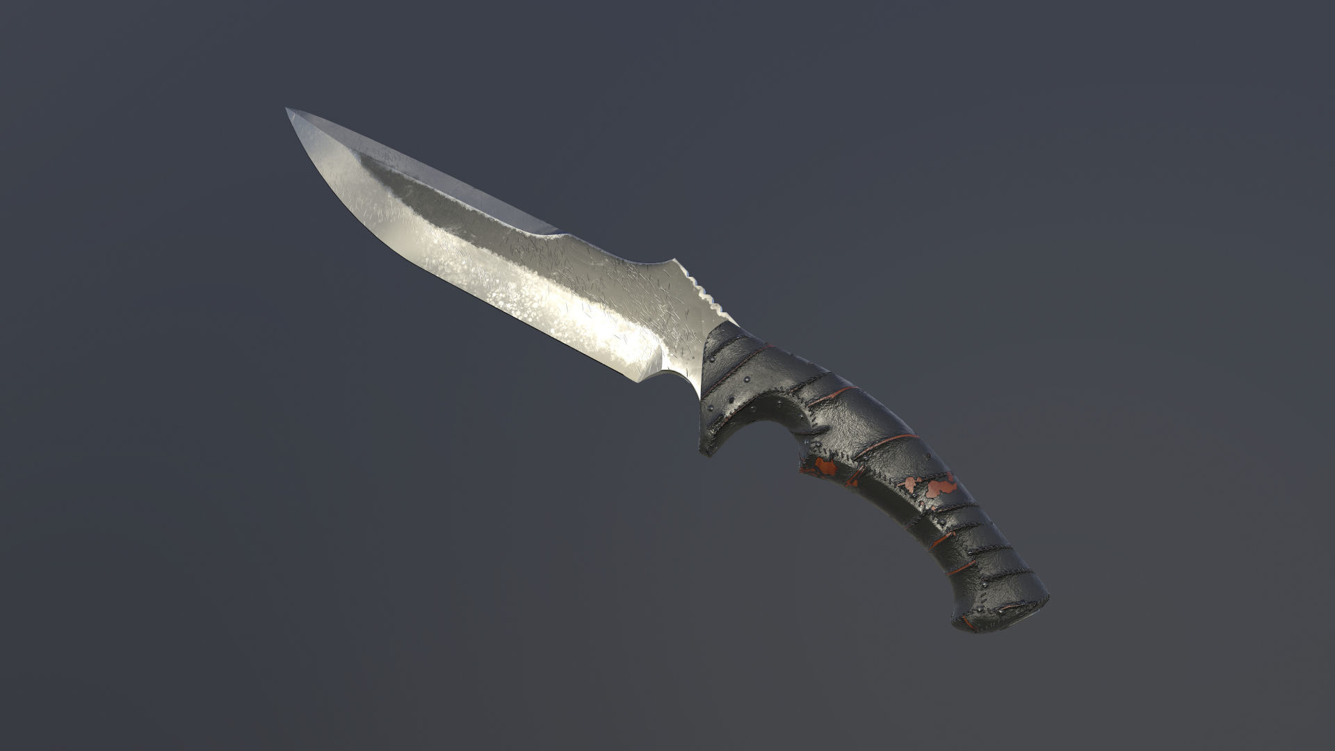 Realistic Military Knife 01 Low-poly 3D model_5
