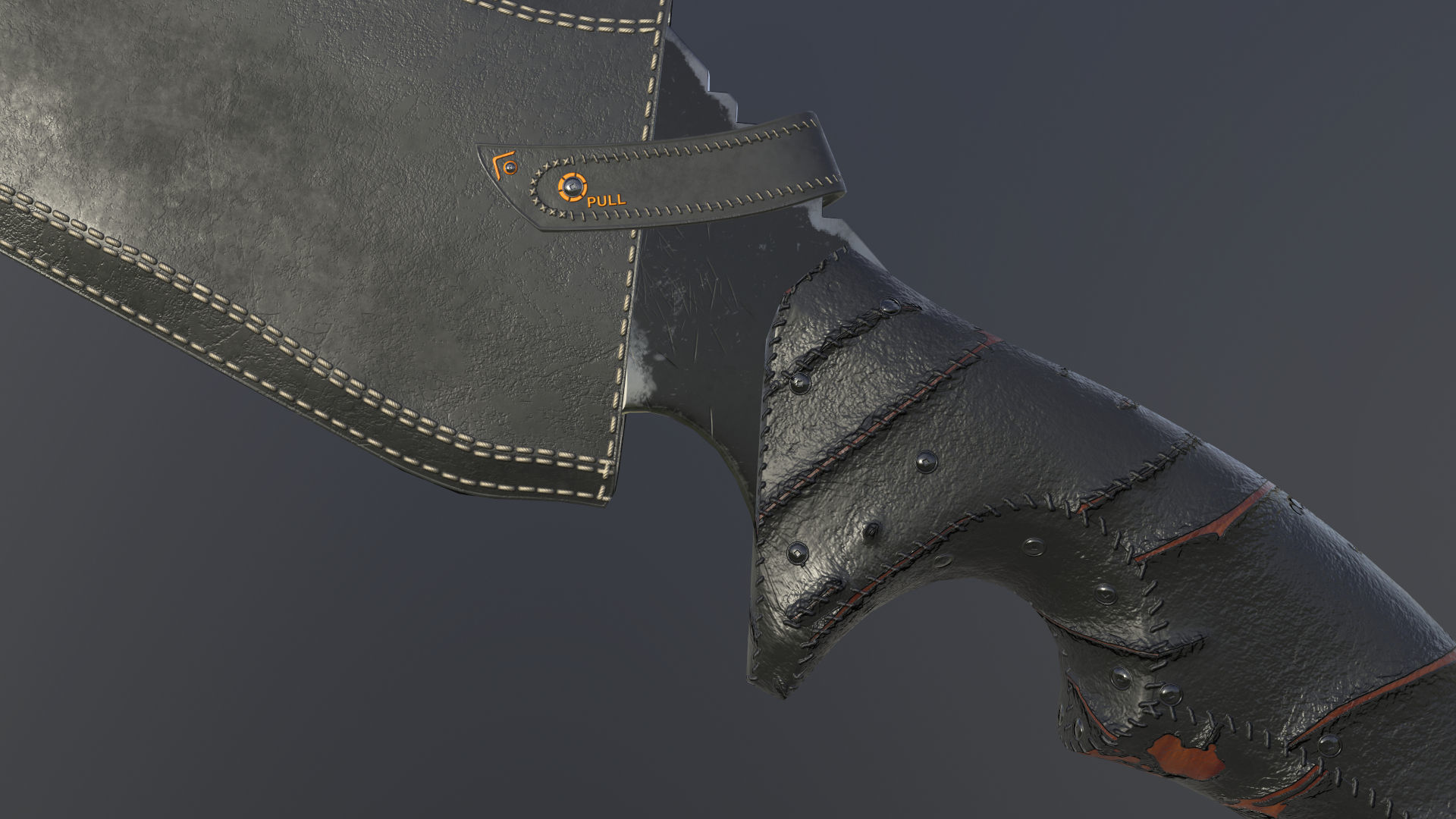 Realistic Military Knife 01 Low-poly 3D model_8