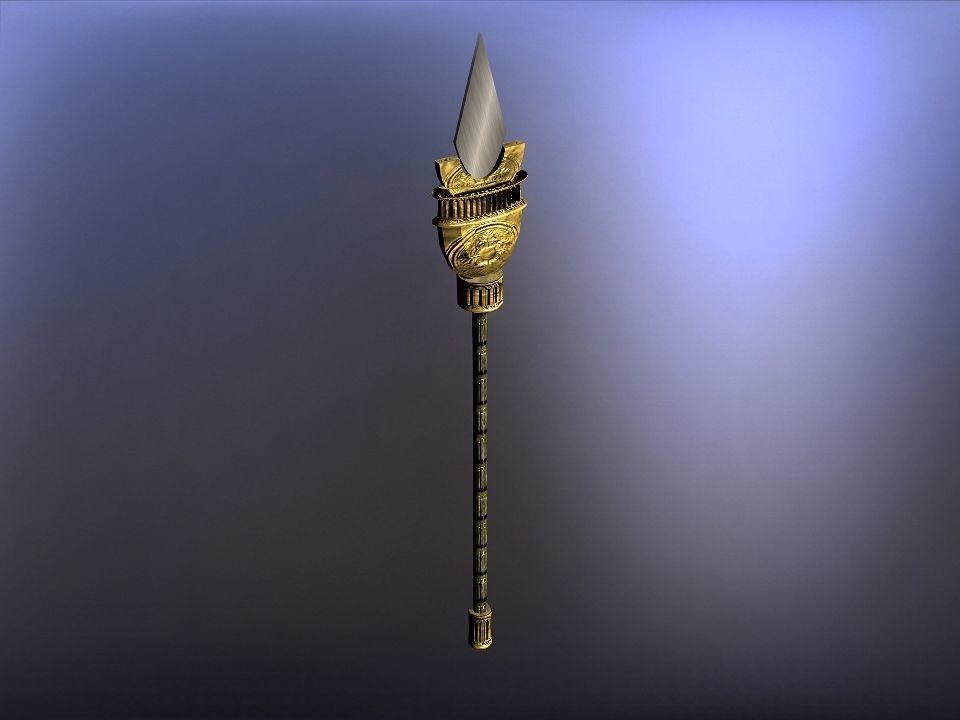 Cursed kingdom spears collection Low-poly 3D model_29