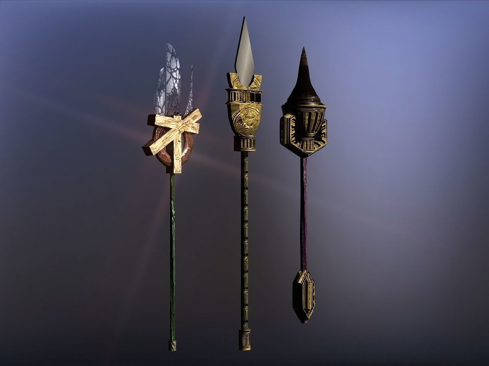 Cursed kingdom spears collection Low-poly 3D model_3