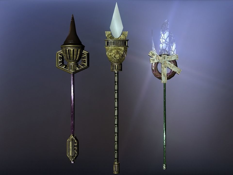 Cursed kingdom spears collection Low-poly 3D model_36