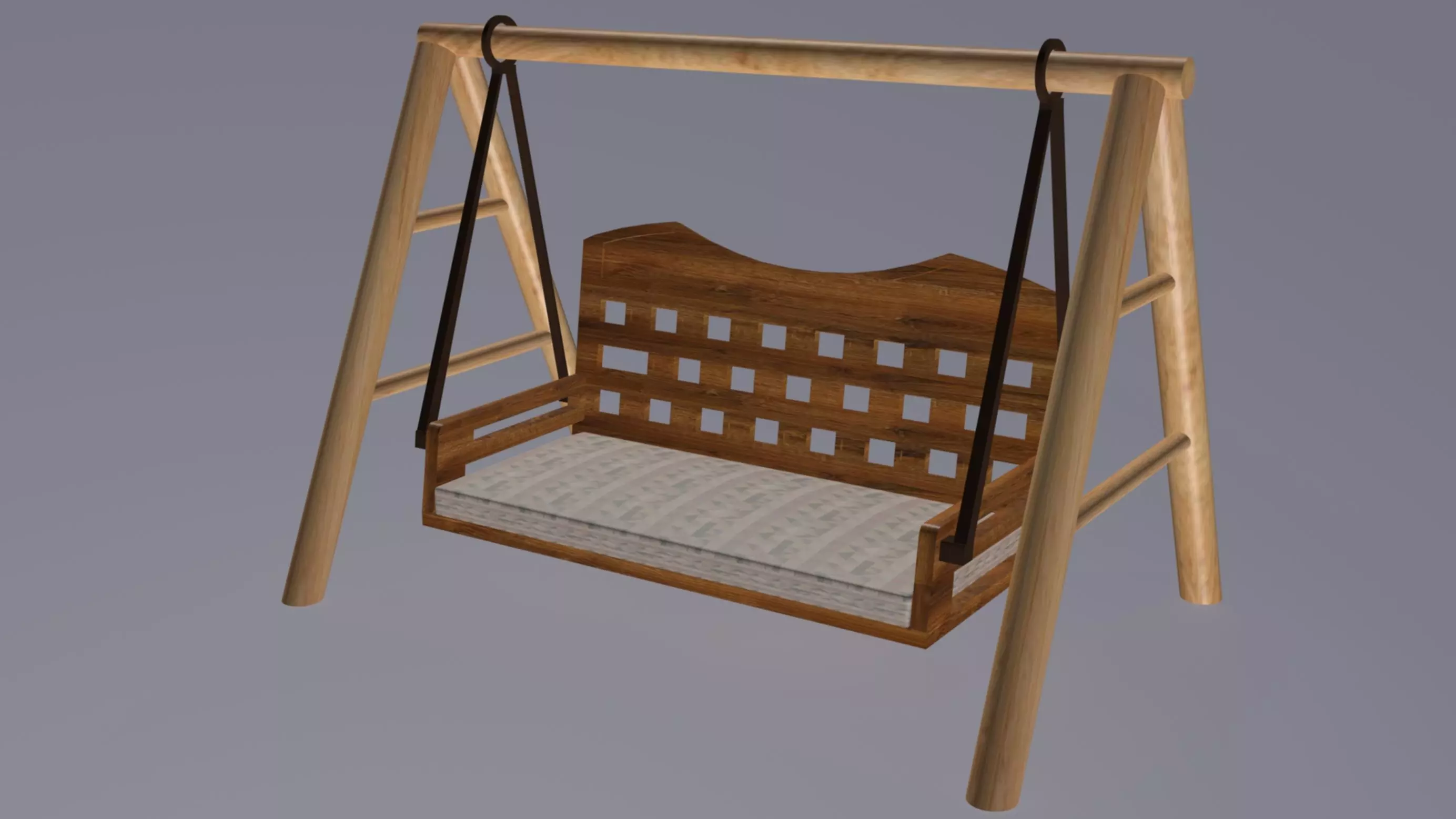 Hammock bench Low-poly 3D model