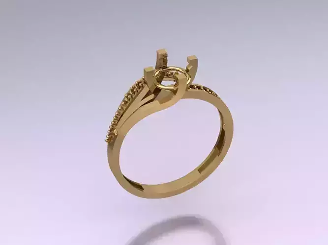 T 196 engagement ring gold
