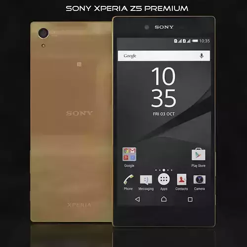Sony Xperia Z5 Premium Gold 3D model
