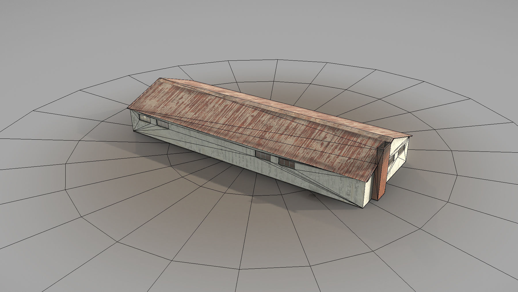 Old Garage 01 white Low-poly 3D model_6