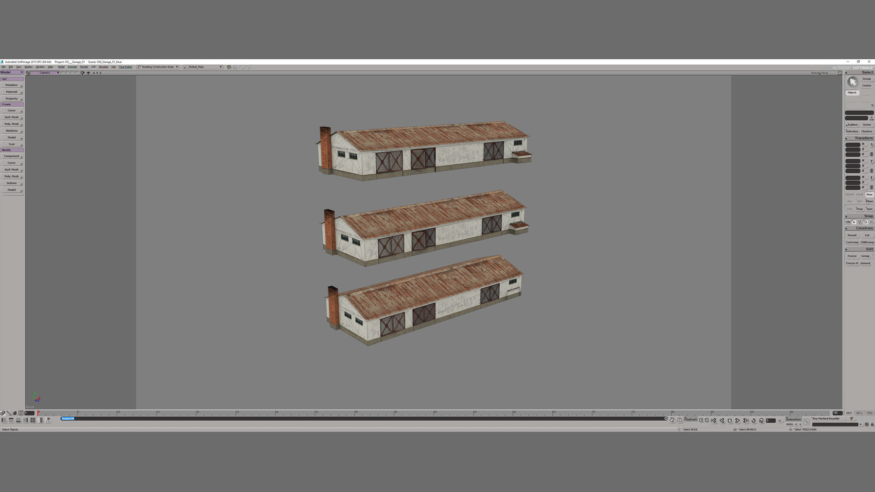 Old Garage 01 white Low-poly 3D model_14