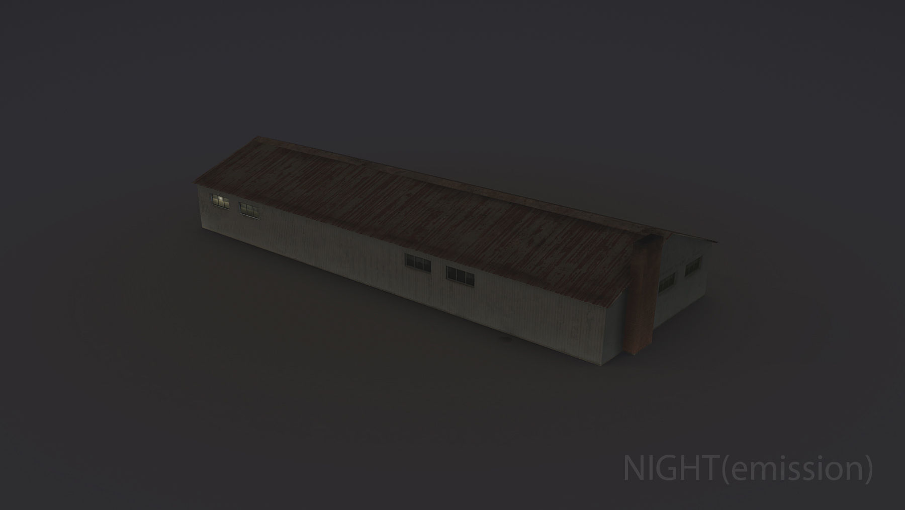 Old Garage 01 white Low-poly 3D model_12