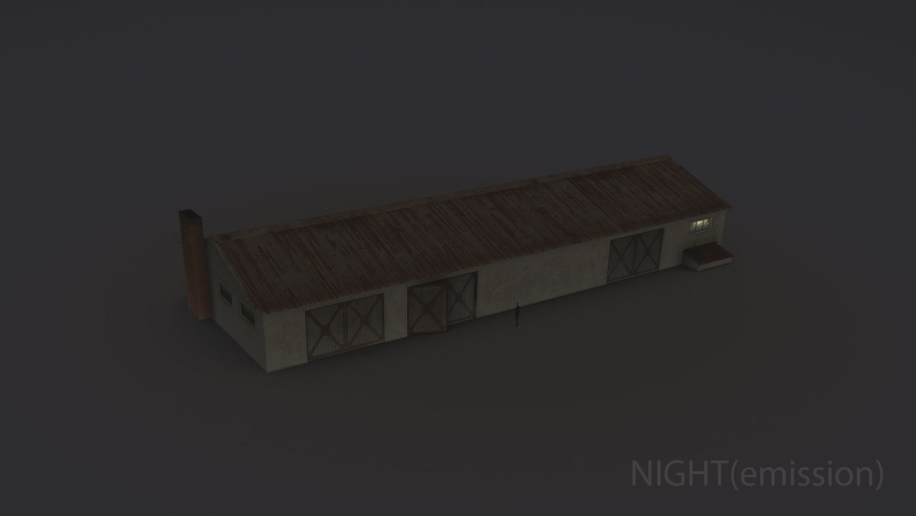 Old Garage 01 white Low-poly 3D model_13