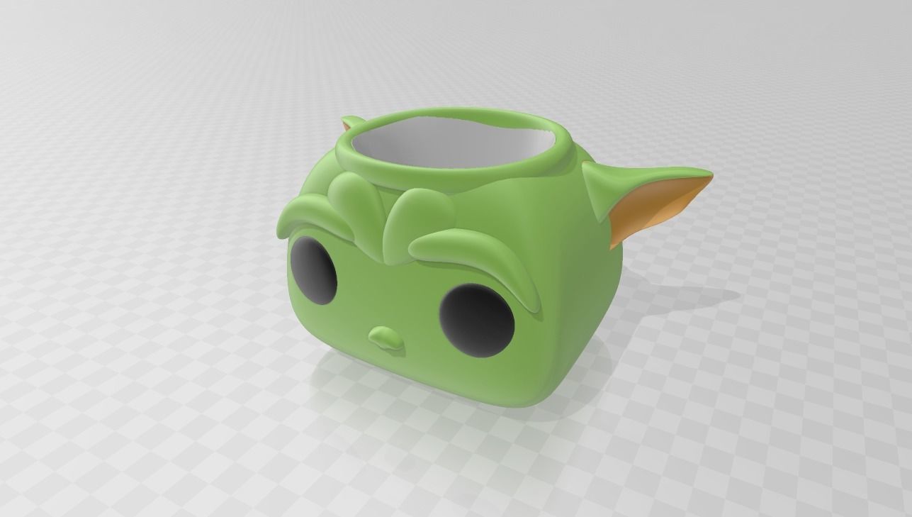 The Child Baby Alien Pot Mug Customizable 3D Printable Model 3D print model_10