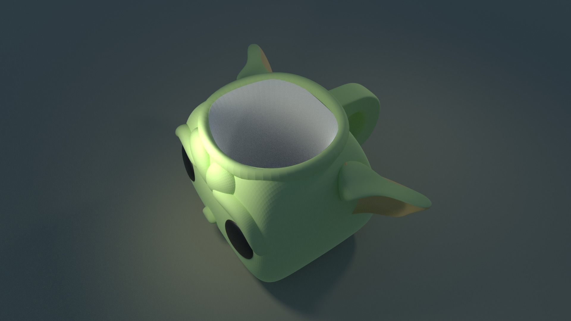 The Child Baby Alien Pot Mug Customizable 3D Printable Model 3D print model_7