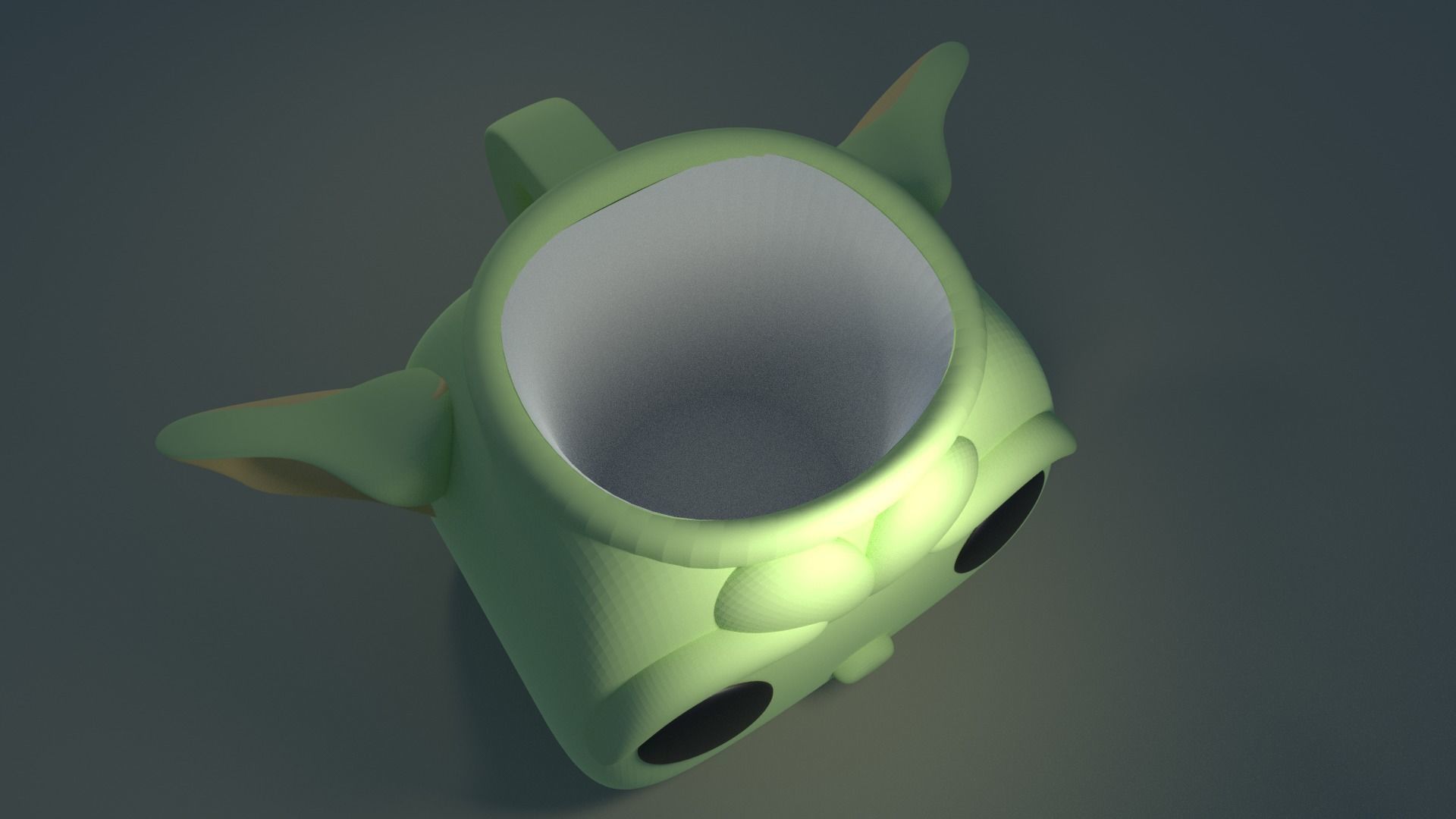 The Child Baby Alien Pot Mug Customizable 3D Printable Model 3D print model_4