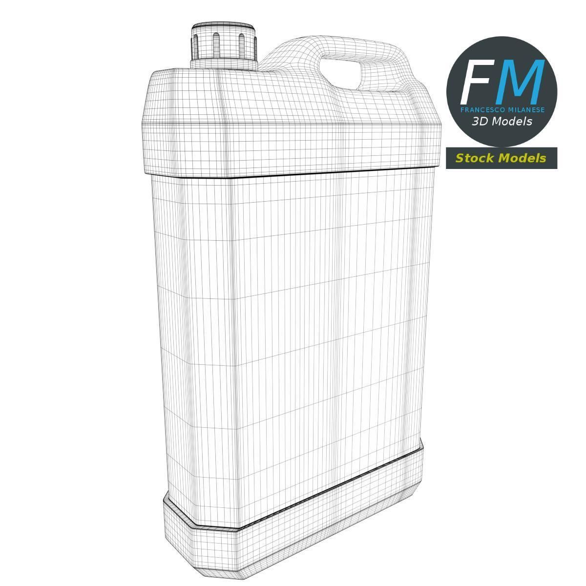 Gallon plastic jug 3D model_7