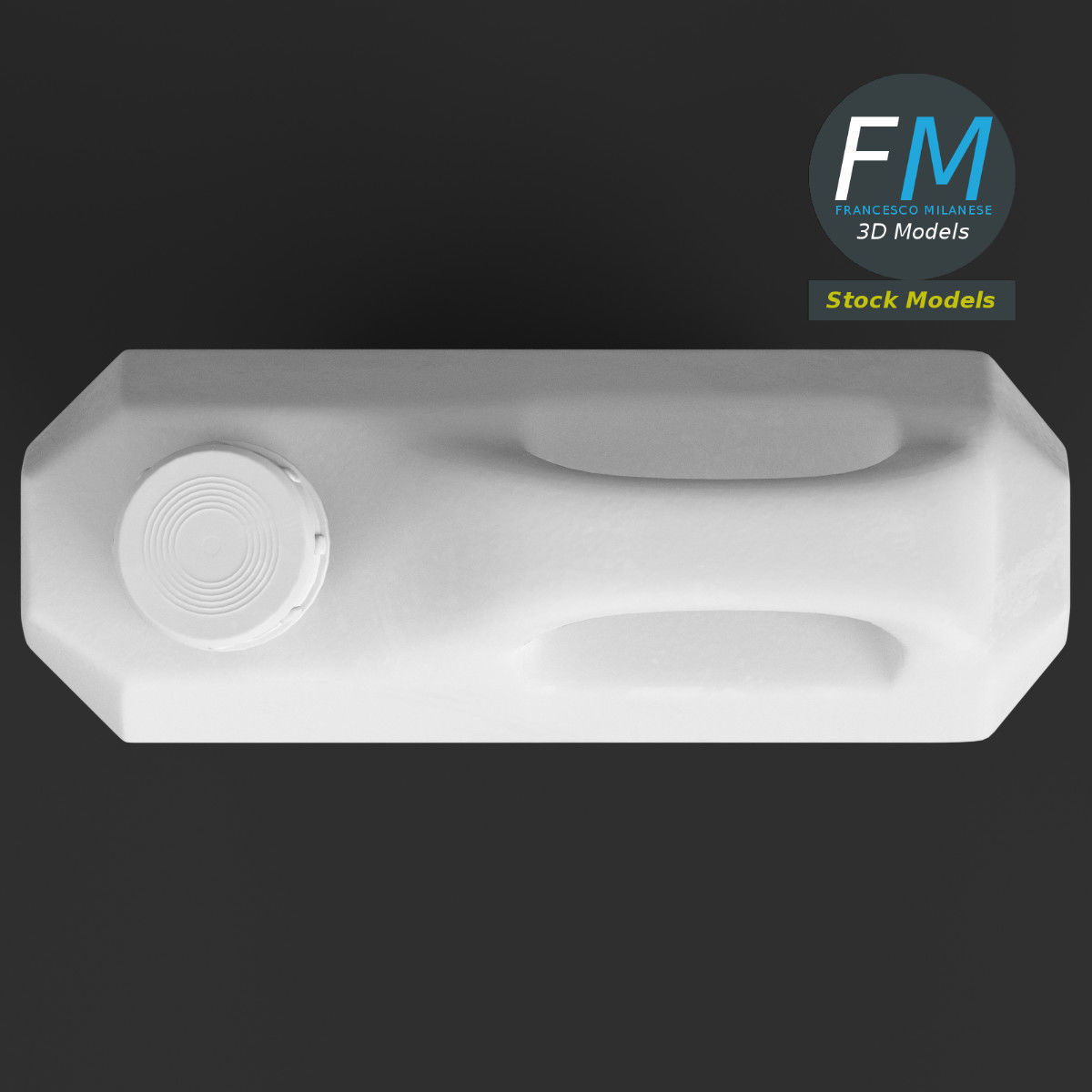 Gallon plastic jug 3D model_6