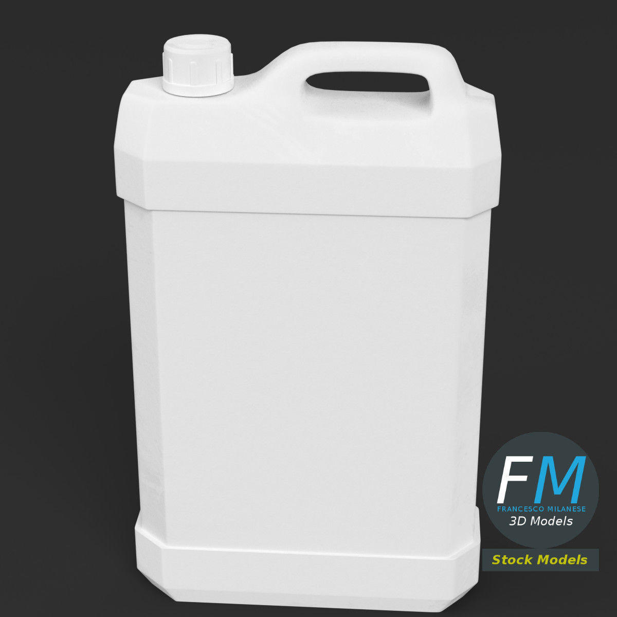 Gallon plastic jug 3D model_2