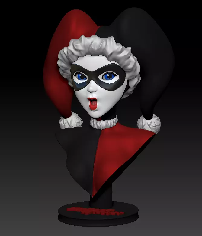 Xmas Harley Quinn Bust 3D print model_0