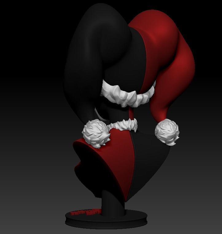Xmas Harley Quinn Bust 3D print model_2