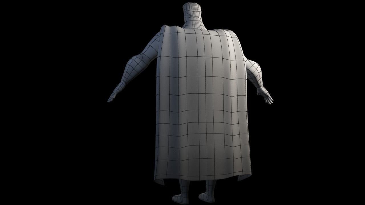 Superman Cartoon 3D model_14