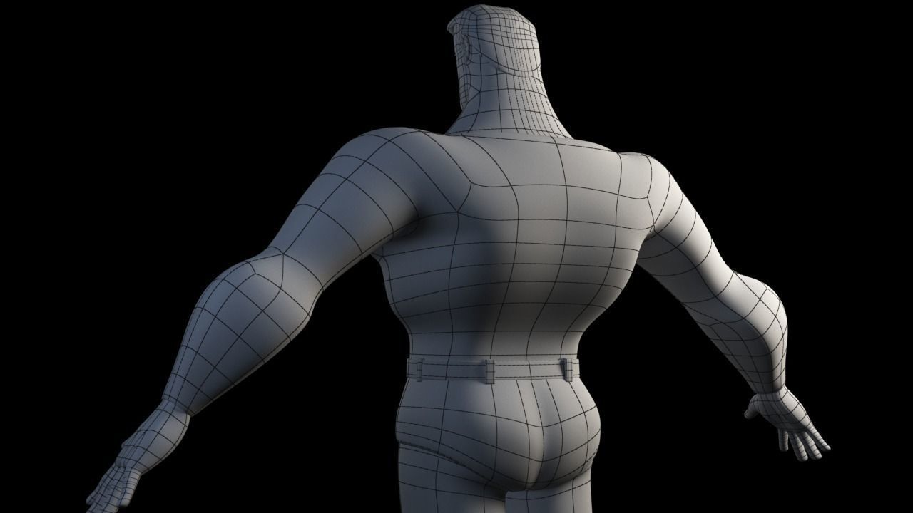 Superman Cartoon 3D model_13