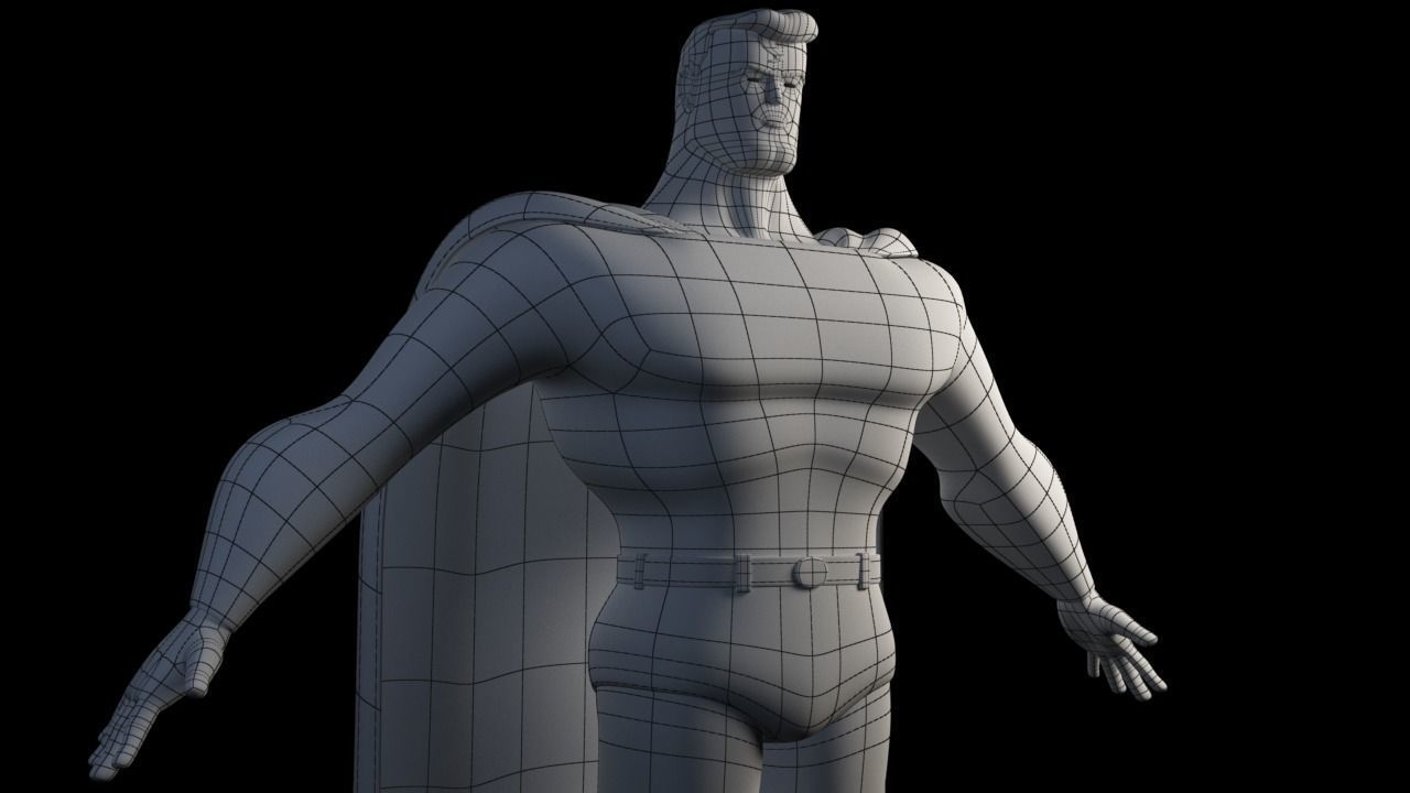 Superman Cartoon 3D model_11
