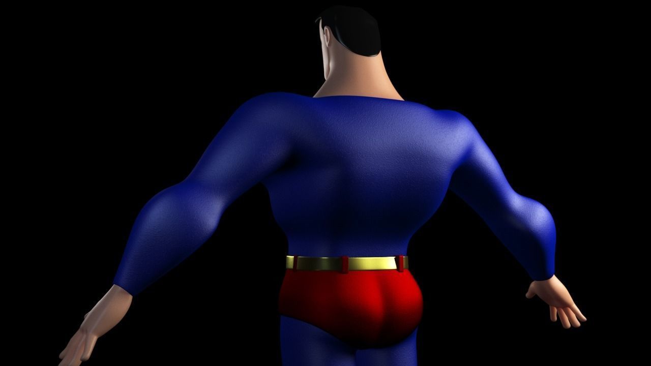 Superman Cartoon 3D model_3