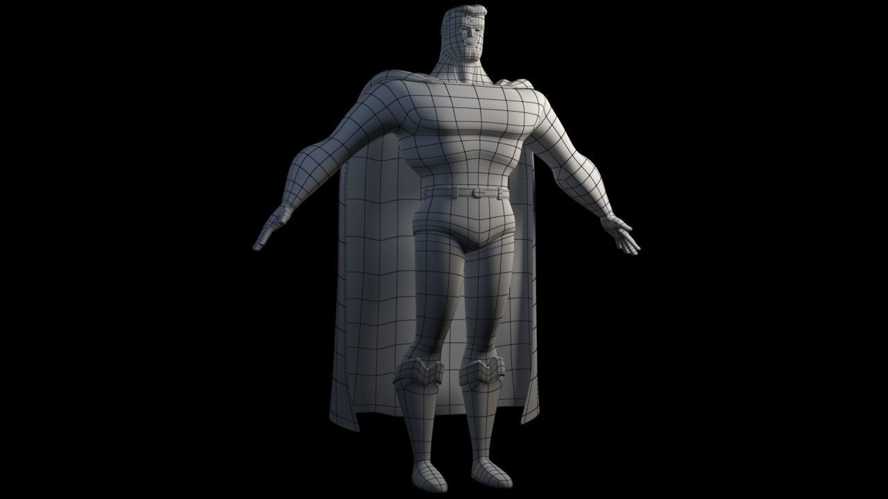 Superman Cartoon 3D model_10