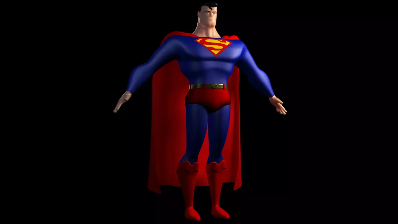 Superman Cartoon 3D model_0