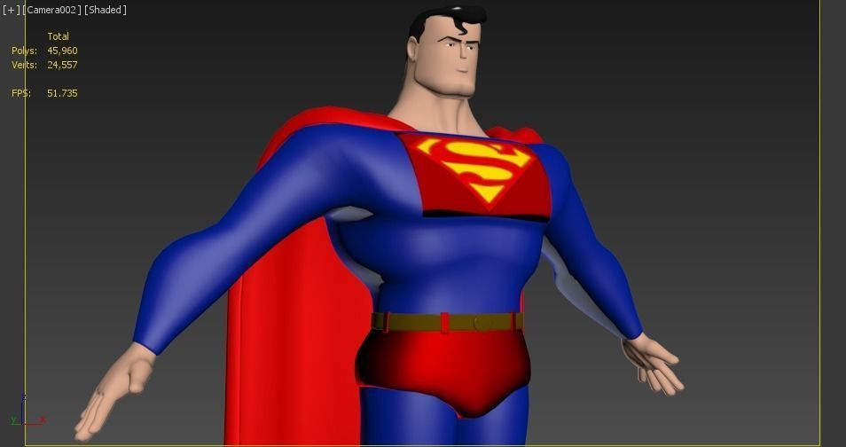 Superman Cartoon 3D model_6