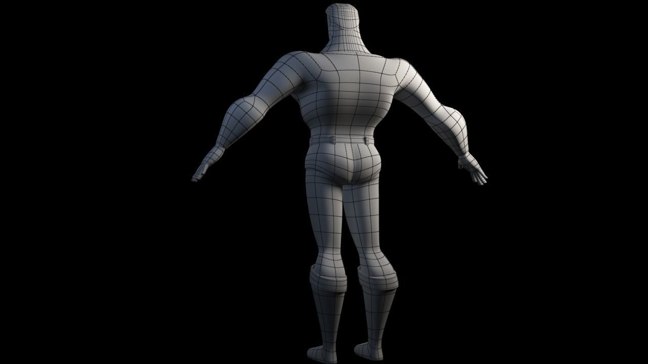 Superman Cartoon 3D model_12