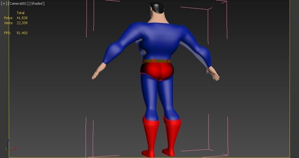 Superman Cartoon 3D model_7