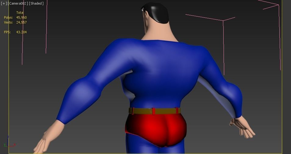 Superman Cartoon 3D model_8