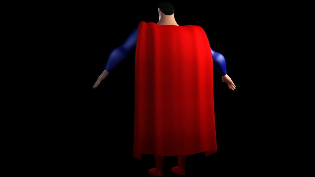 Superman Cartoon 3D model_4