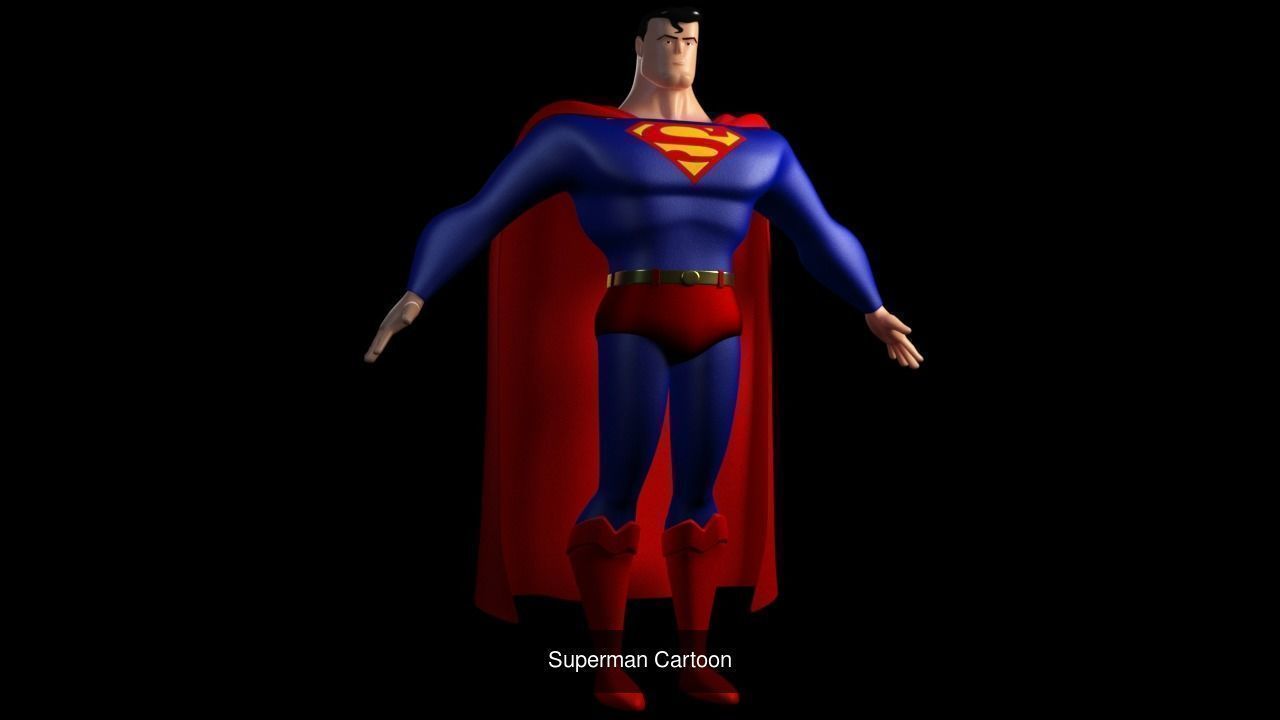 Superman and Batman Catroon Pack 3D Model Collection_2